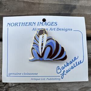 Vintage Northern Images Walrus Pin Cloisonne Brooch By Barbara Lavallee